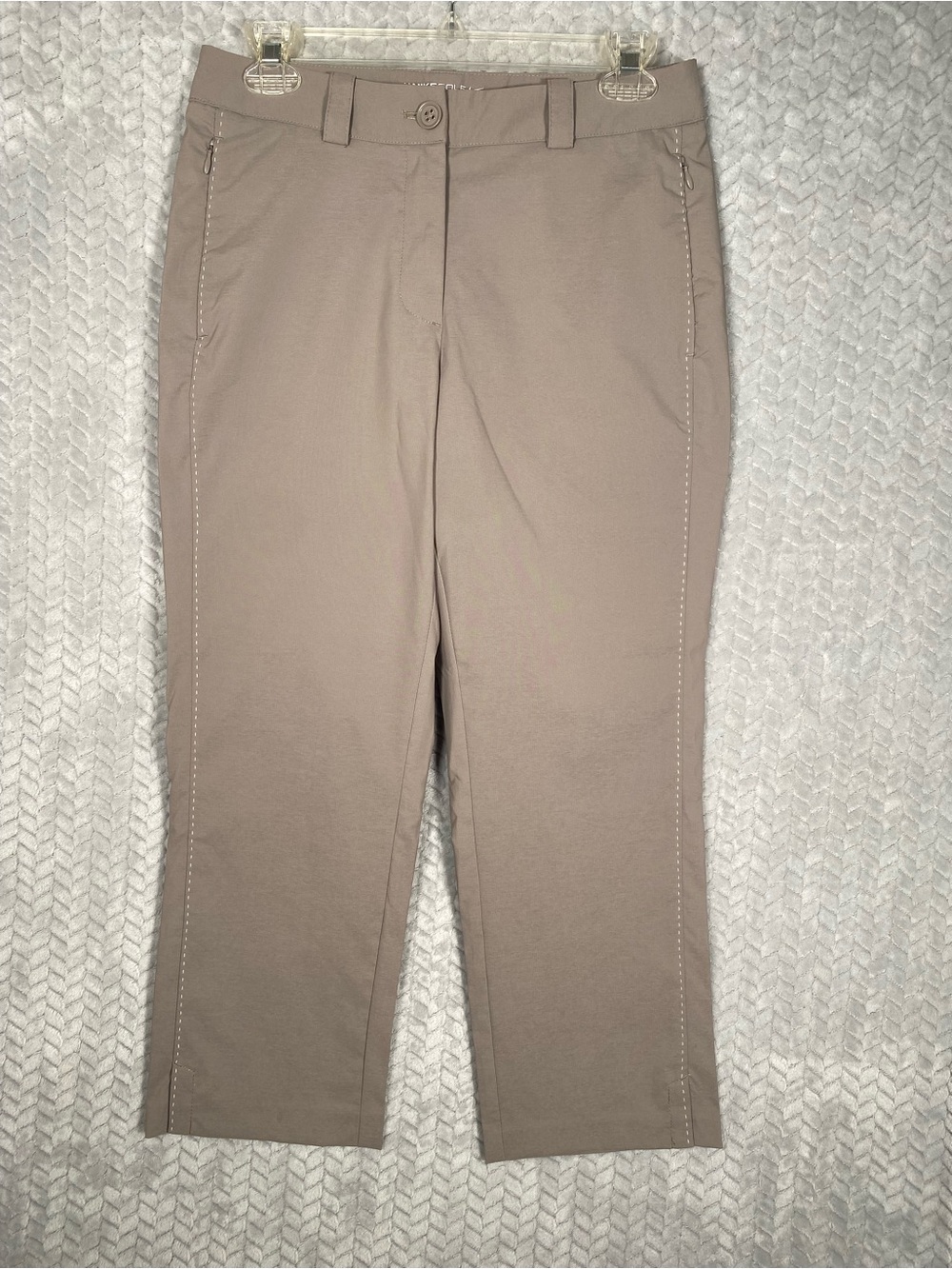 Straight Leg Taupe Dress Pants